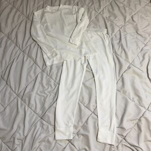 Polarmax Base Layer Set‎ Youth Large White Thermal Shirt Pants Acclimate Dry